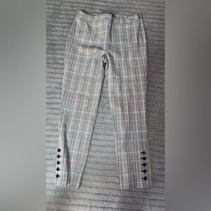 Talbots women’s  Plaid Pants in Gray and Orange